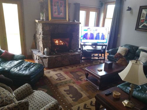Livingroom WithStone Fireplace